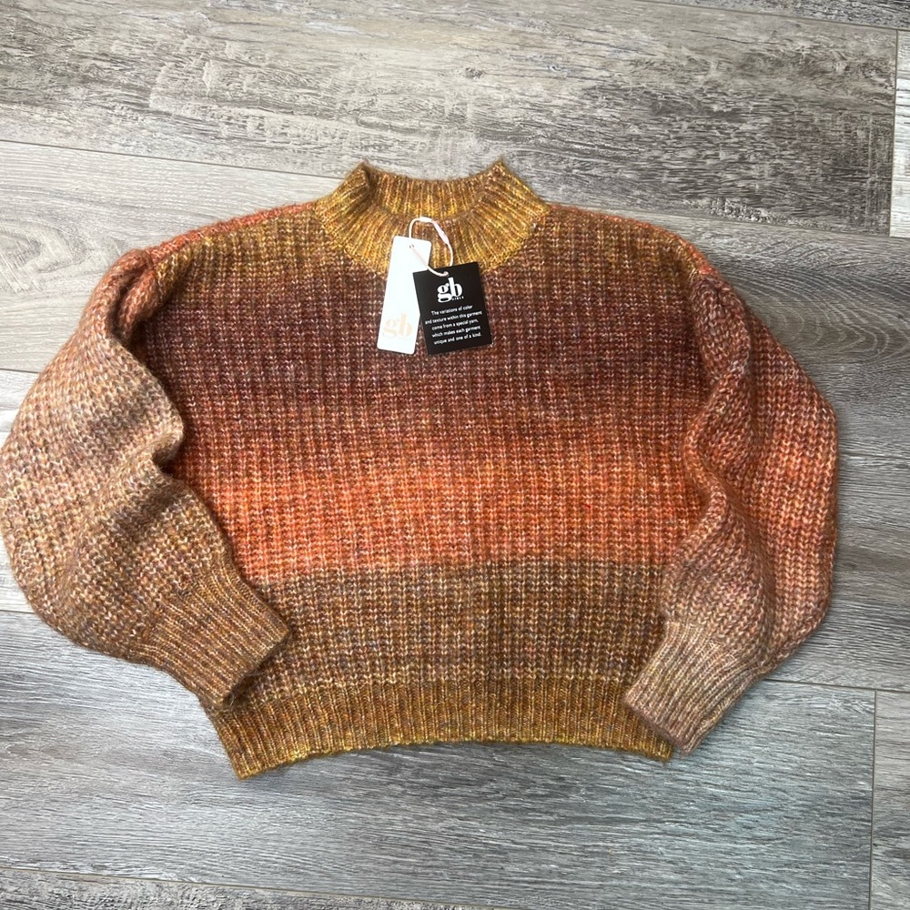 GB Girls  Big Girls Mock Neck Multicolor Ombre Sweater - Picture 2 of 10